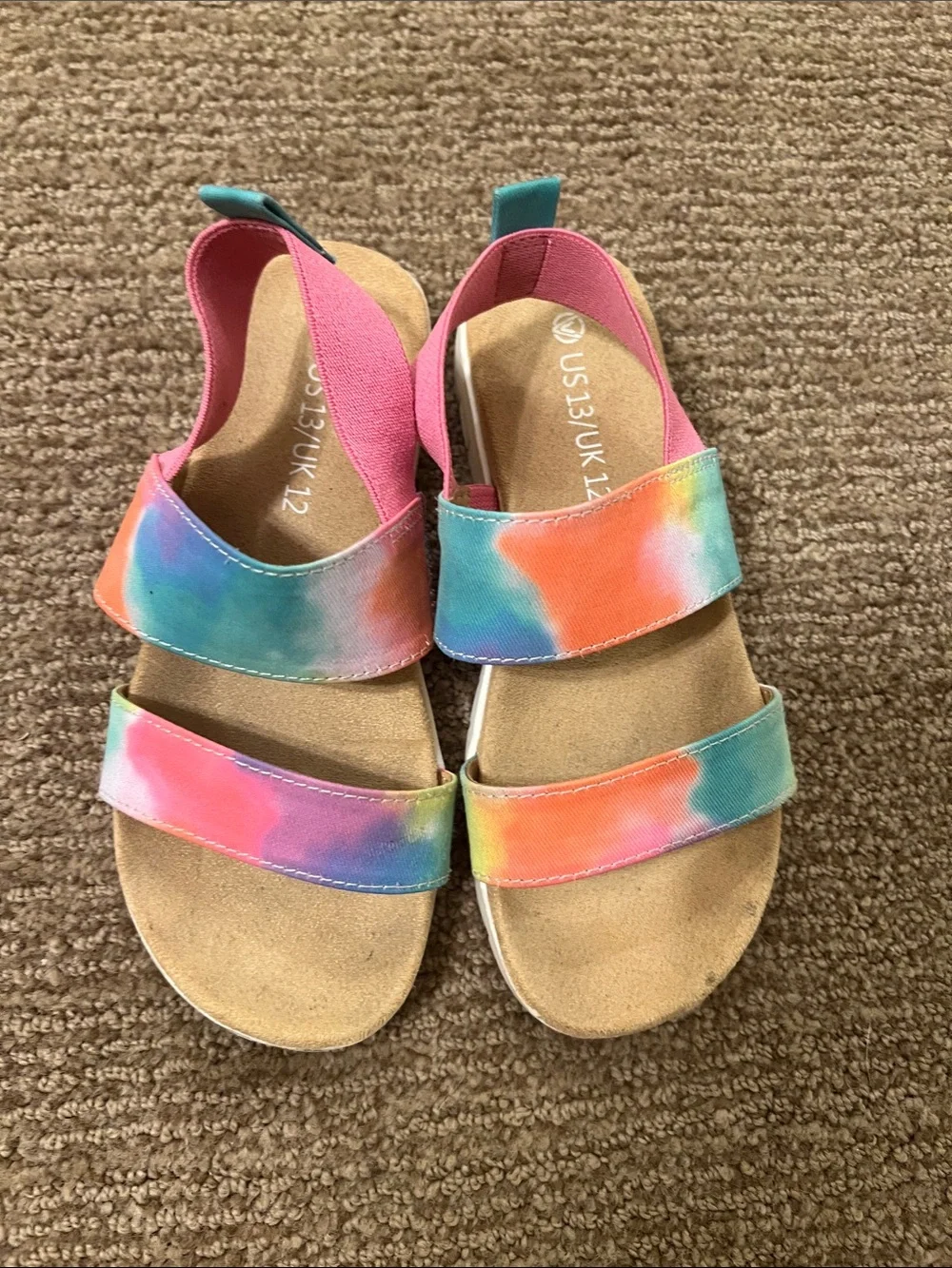 Kids Tie-Dye Slide Sandals - Multicolor